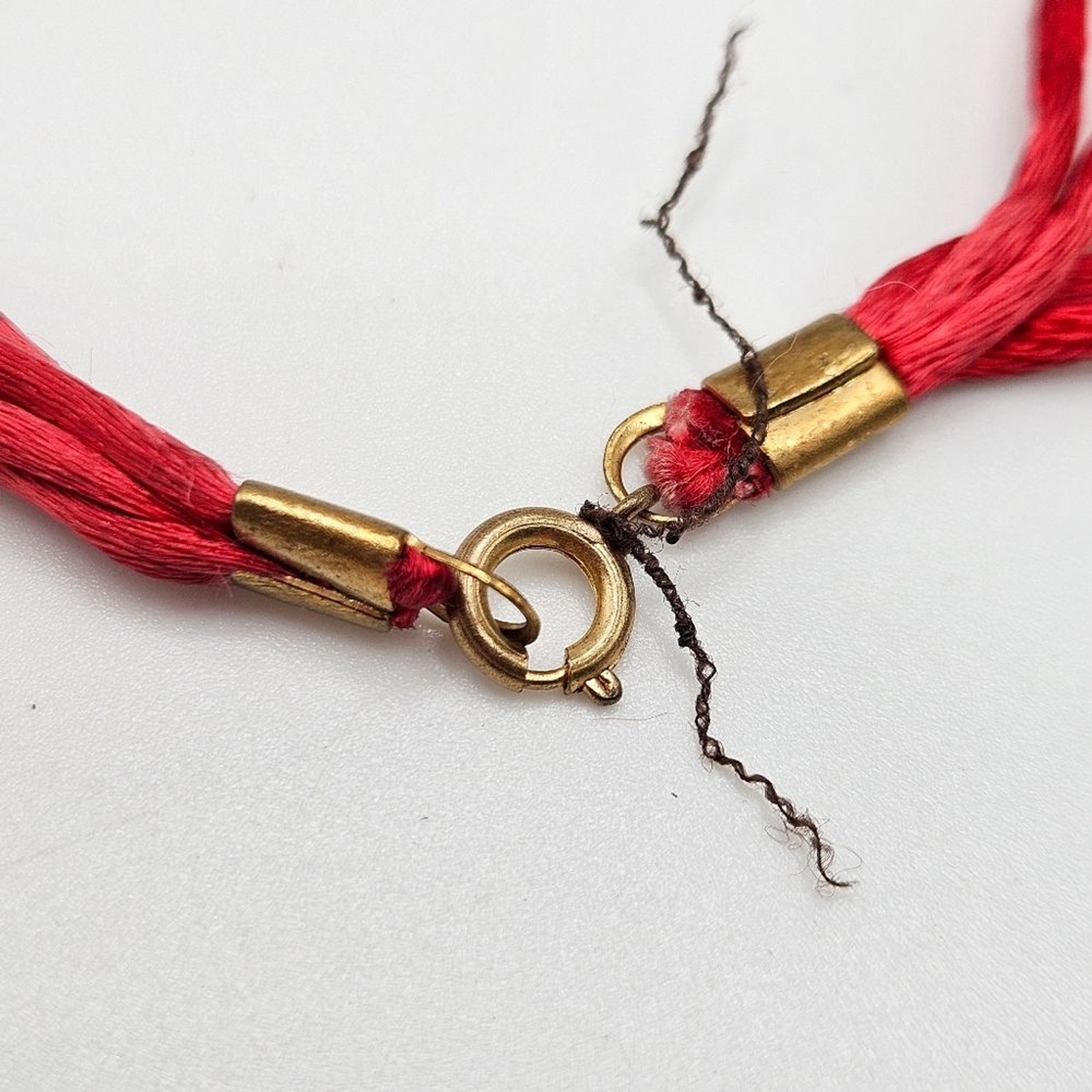 NEW VINTAGE Lisner 3D Poppy Flower Pendant Silk Cord Choker Necklace
