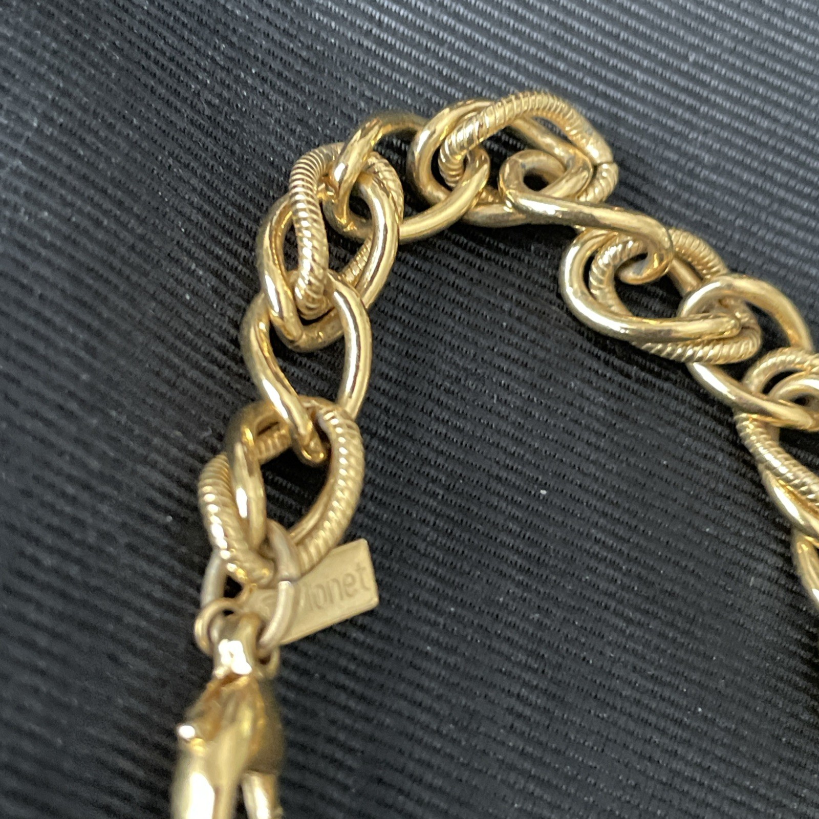 Vintage Monet Gold Plated Chain Necklace Original Monet Lobster Claw Clasp