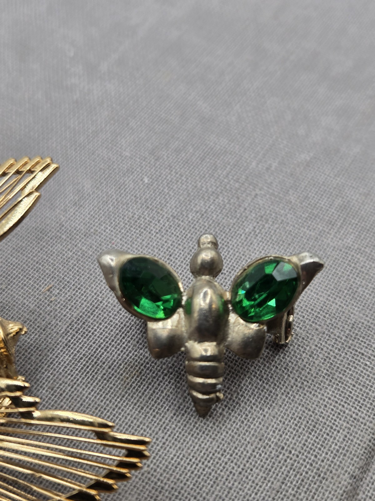 VTG Monet Gold Bee Brooch Pin and 2 other little Bugs Whimsical Insects