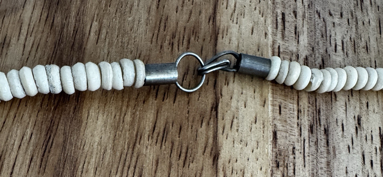 Vintage Beaded Necklace With Bone/Natural Stone Pendent Boho Style Earthy