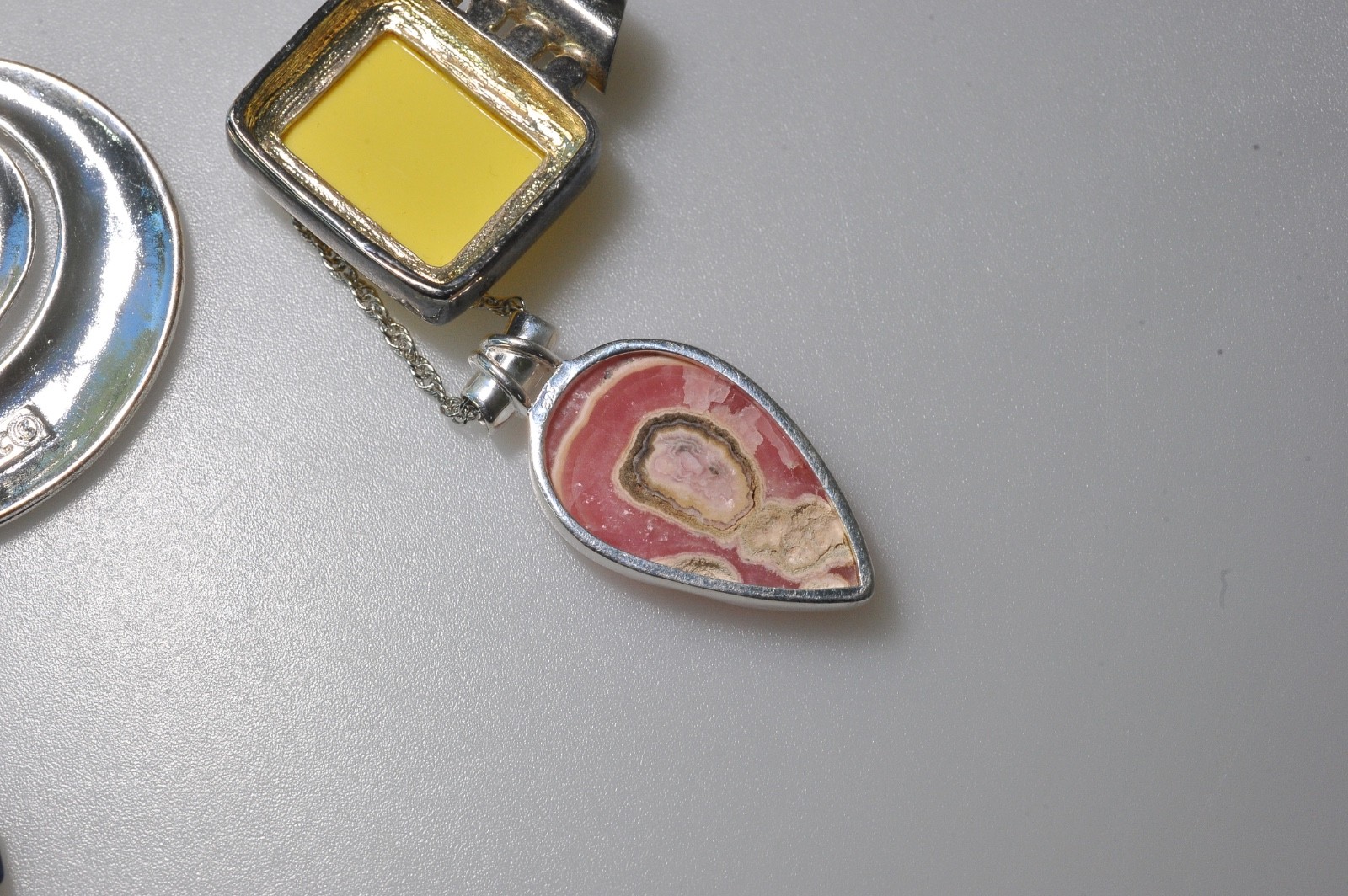 Pendant lot vtg to now variety jewelry craft or wear stone glass other PK27