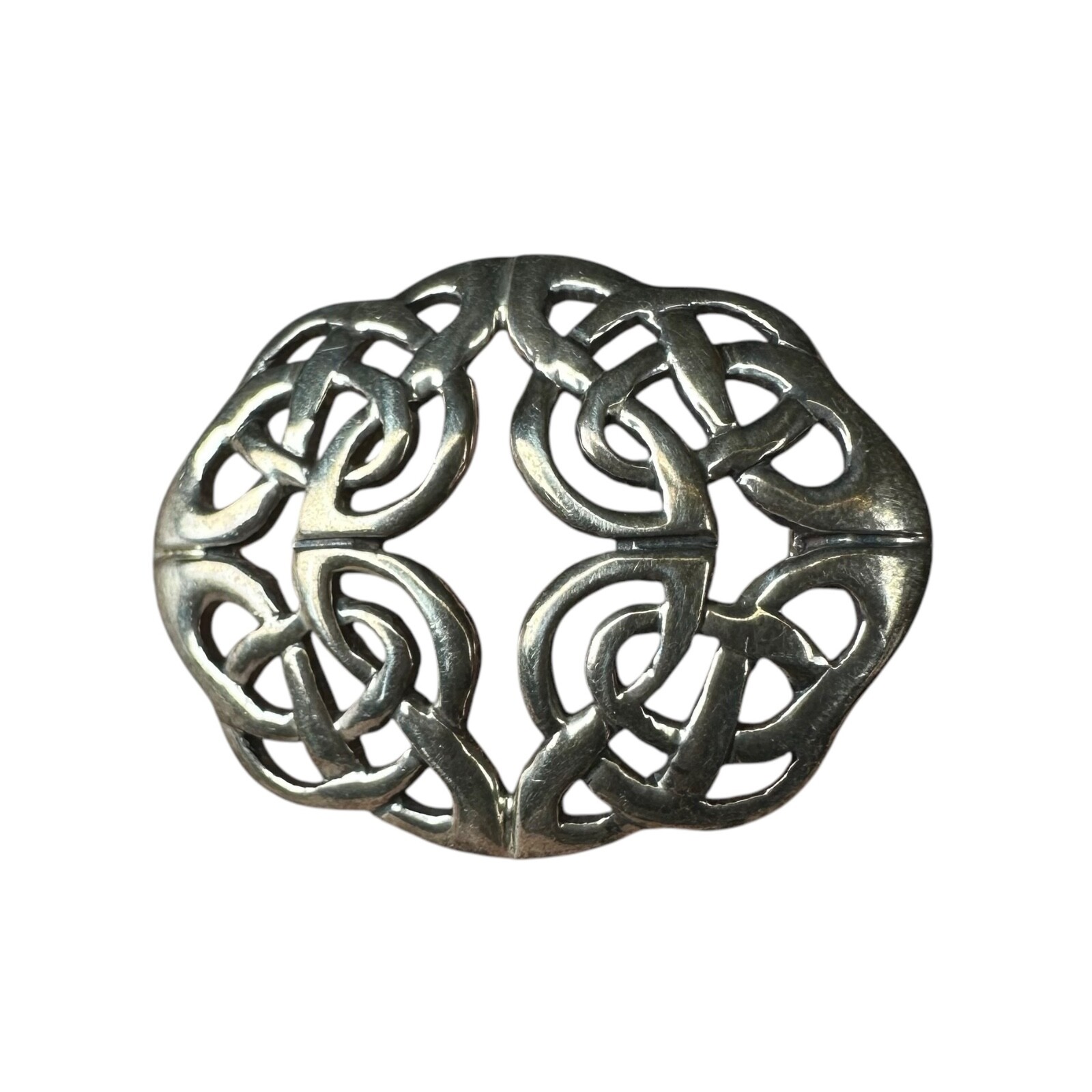 Sterling Silver Celtic Knot Open Work Art Nouveau Brooch Pin Kit Heath KH 97 1.2