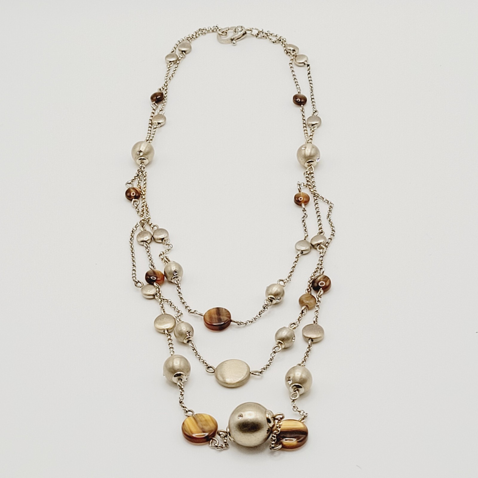 Monet Multi Strand Layer Floating Necklace Festoon Vintage Necklace 16 Inch