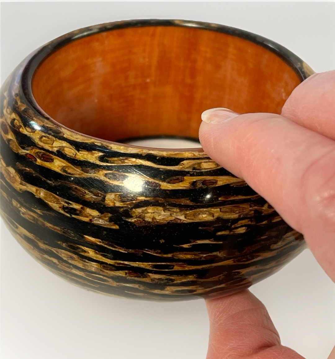 Lot of 3 VTG Chunky Maximalist Bangle Bracelets Size 8.5 Acrylic 80s Glitter