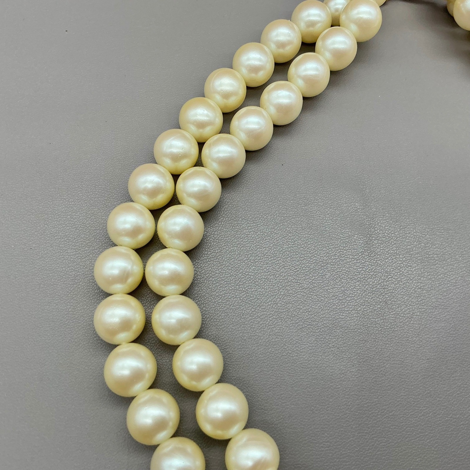 Richelieu Jewelry Set Women Cream Faux Pearl Cabochon Rhinestone Vintage 16 Inch