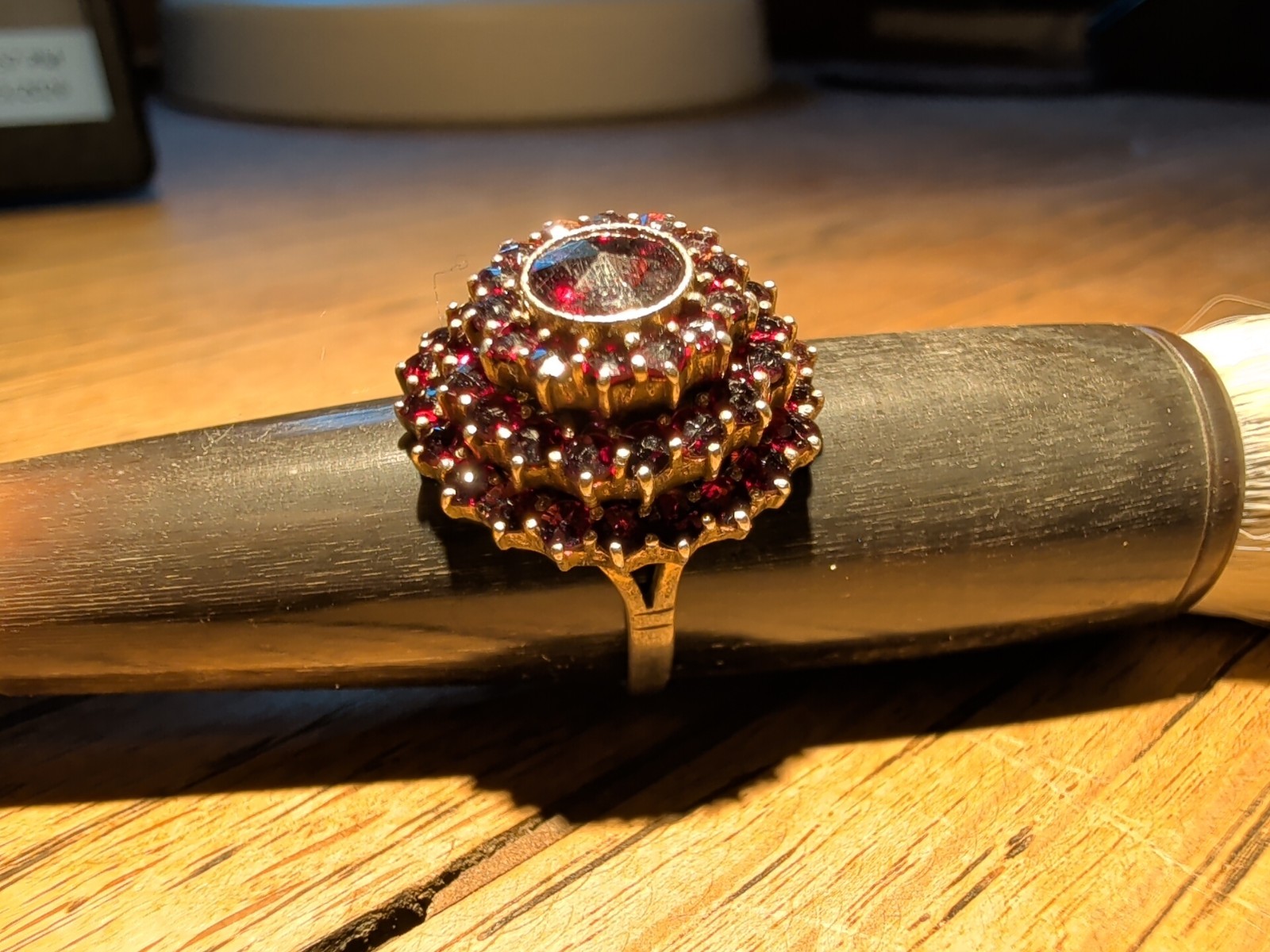 Antique Circa 1920 Untraced Bohemia Garnet Ring