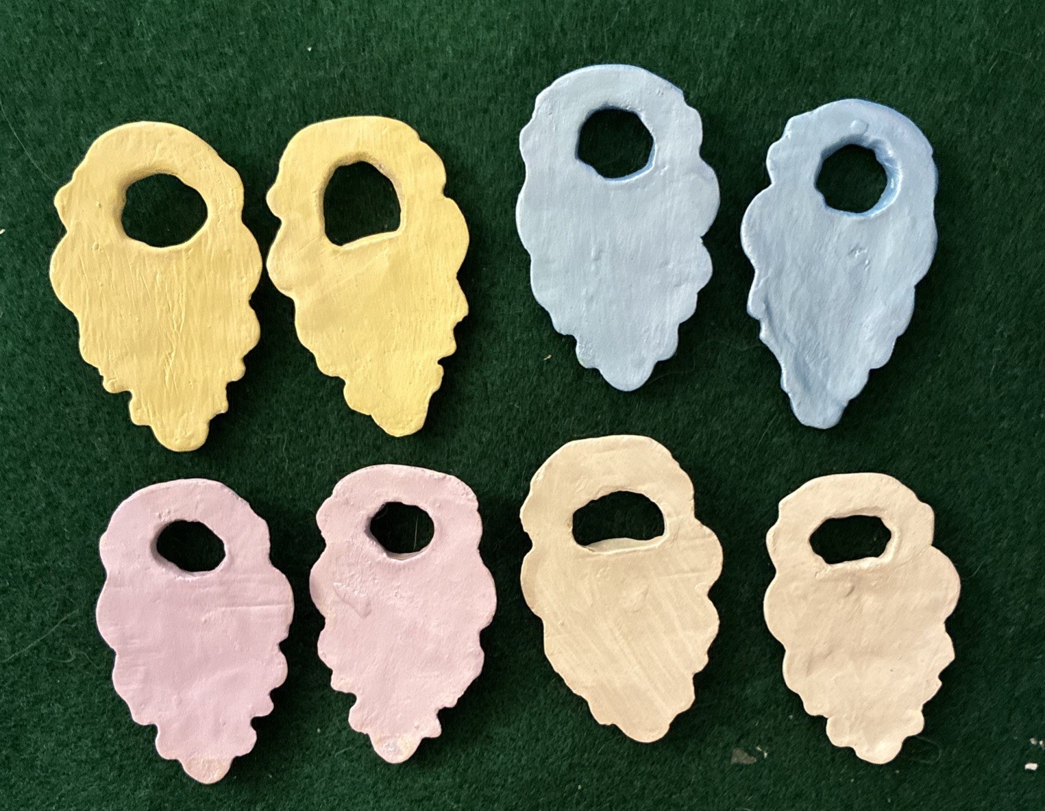 Vtg 60’s Brass Tone Post Doorknocker Multicolor Interchangeable Earrings 9 Sets
