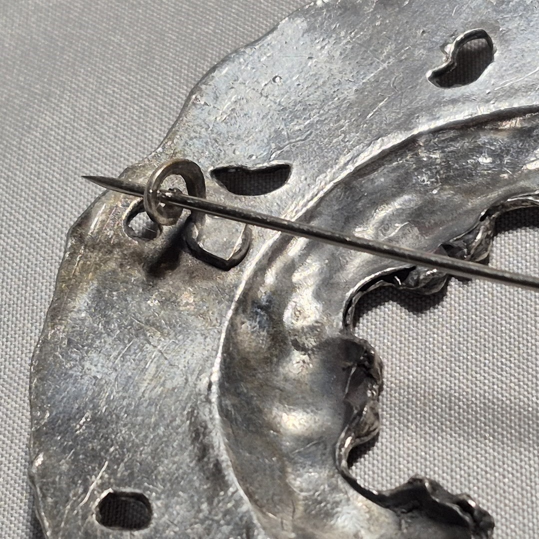 Norway Brooch Pewter Pendant Marked TINN Ca 1960-70s Hand Made A. HOLTHE