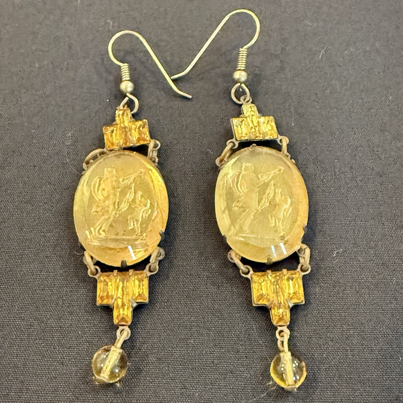 Vintage Glass Works Studio Dangle Drop Earrings – Angel & Cherub