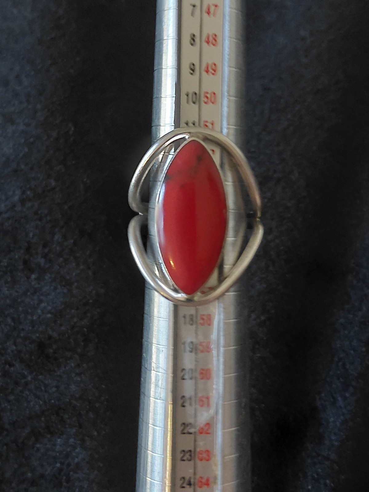 Taxco Vintage Signed ATI Mexico Sterling Silver Red Jasper Bracelet And Ring Set