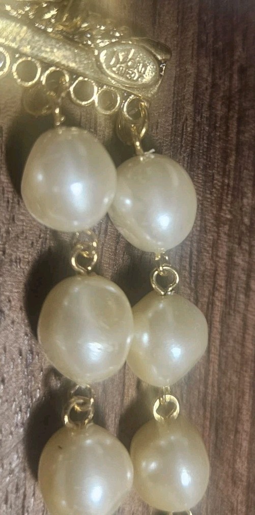 Joan Rivers Triple Strand Faux Pearl with Gold -Tone Toggle Closure Bracelet