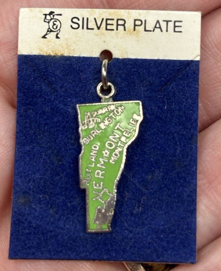 Lot of 3 Silverplate Vintage Charm Vermont State New Old Stock Covered Bridge