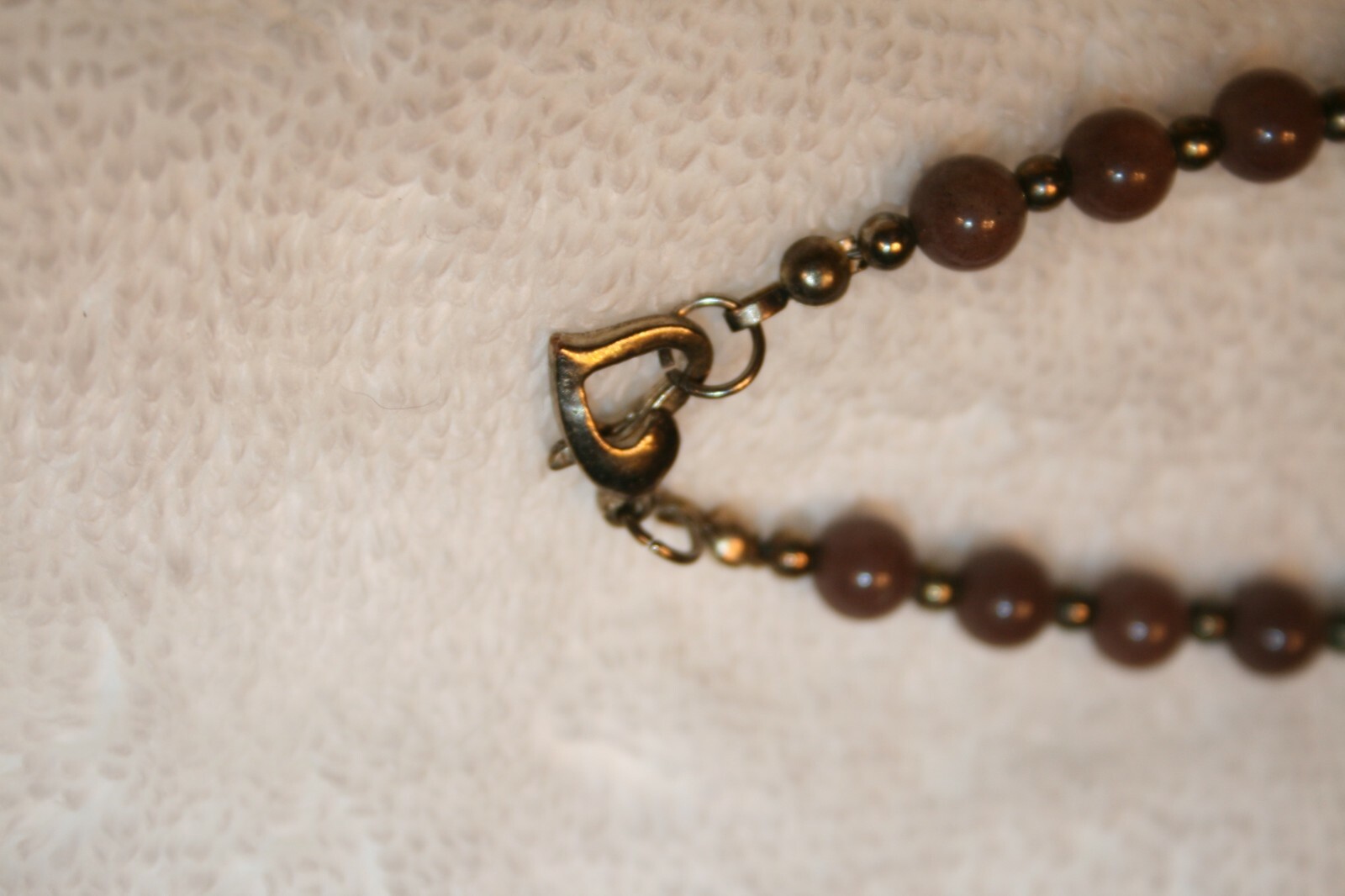 Vintage Agate Stone Pendant & Beads Necklace Silver-tone Metals Alloys 16”
