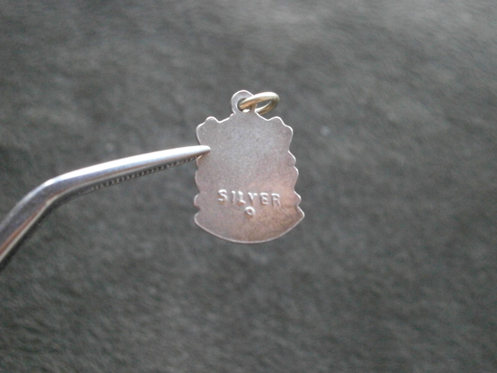 Plymouth England Vintage Sterling Silver Enamel Travel Shield Bracelet Charm