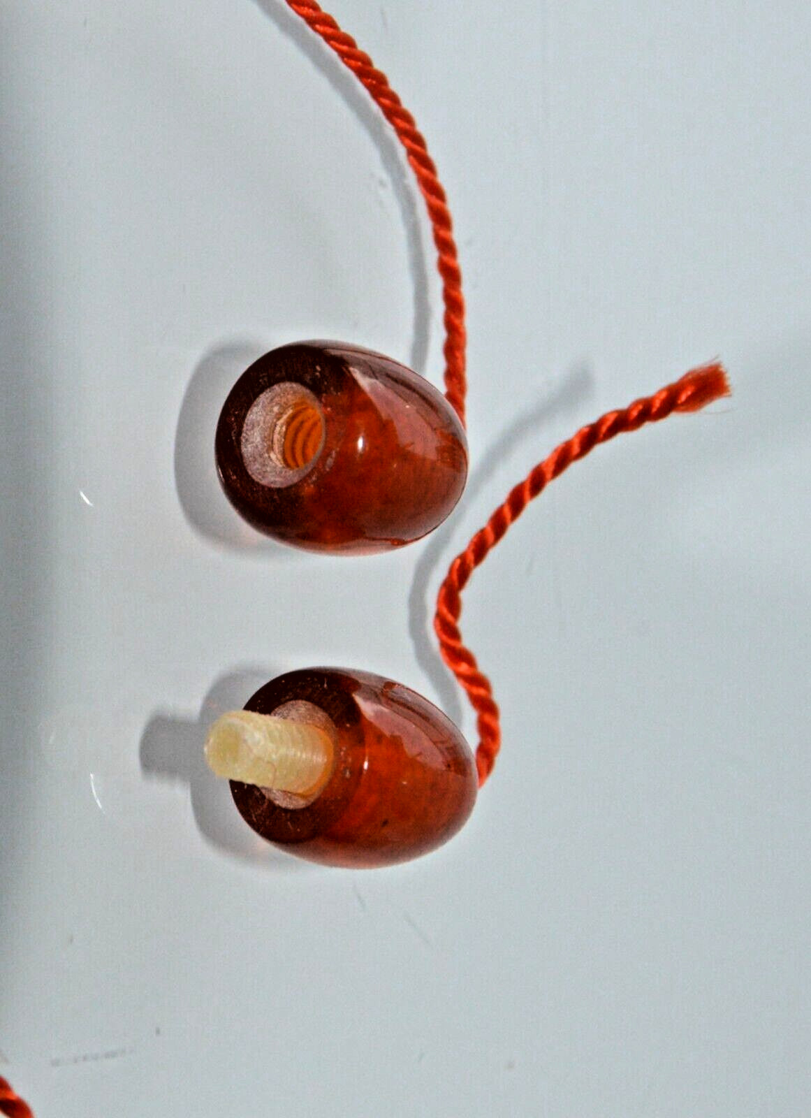 ✅1970y RUSSIAN SOVIET BALTIC SEA AMBER TWIST CLASP NECKLACE 老琥珀 BEADS STONE ROCK
