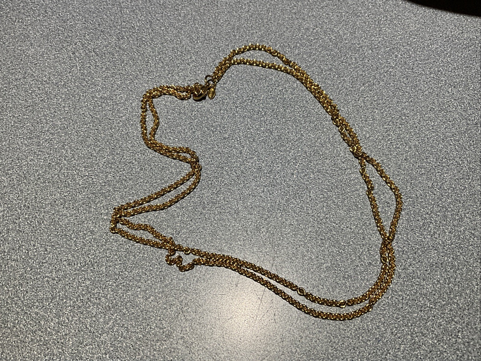 18″ DOUBLE STRING GOLD PLATED Monet Chain NECKLACE