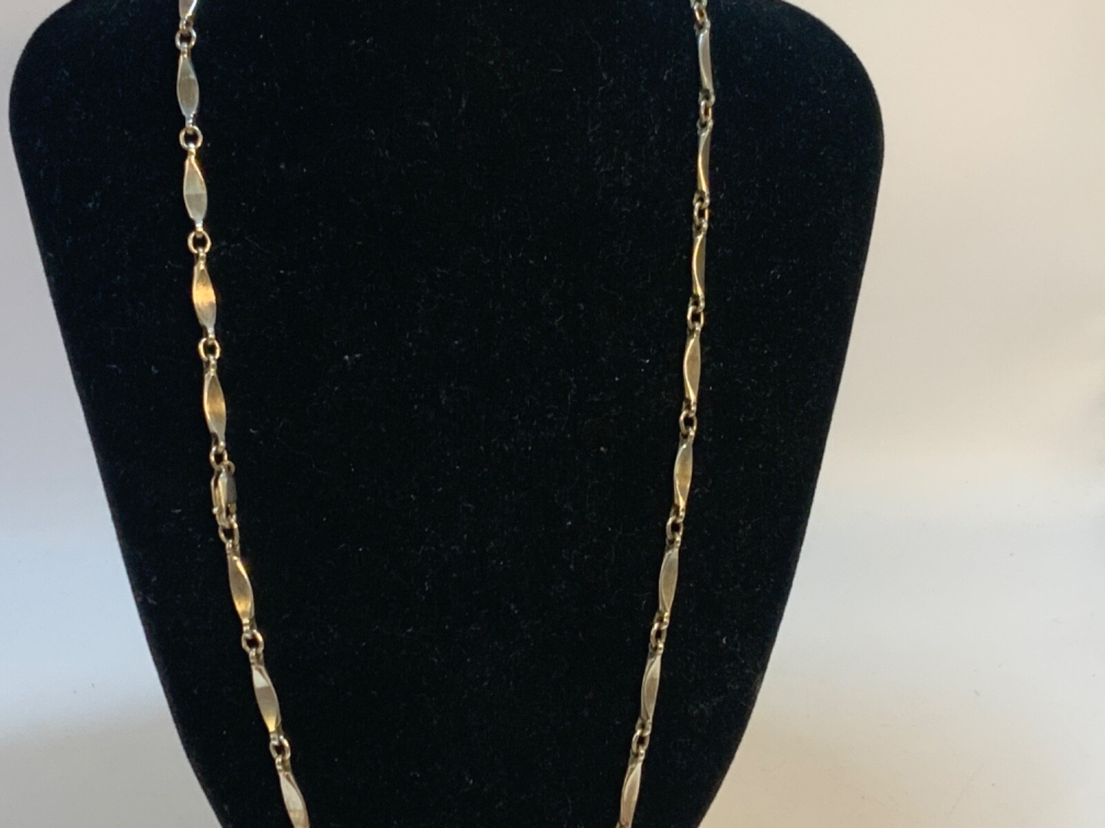Vintage Sterling Silver Bar Link Chain 18’’ Necklace