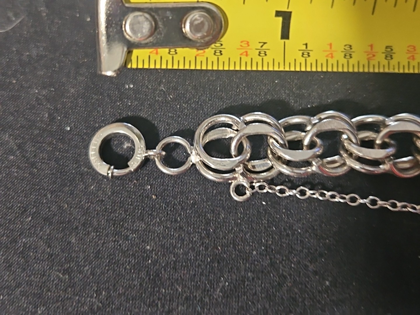 925 Sterling Silver Vintage Double Chain Link Bracelet