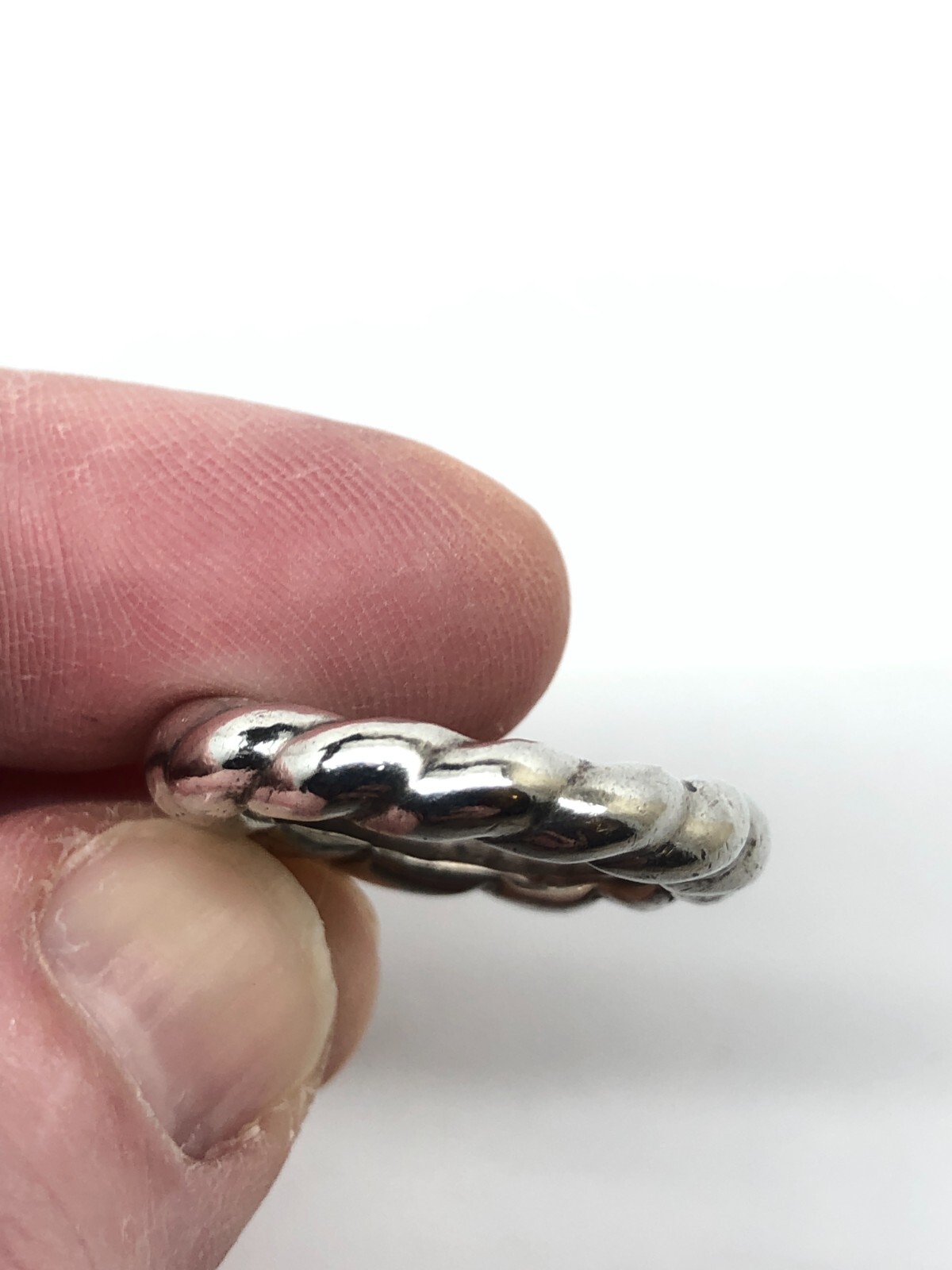 Vintage Sterling silver Twist ring Ladies sz 6 1/2 5.4 g