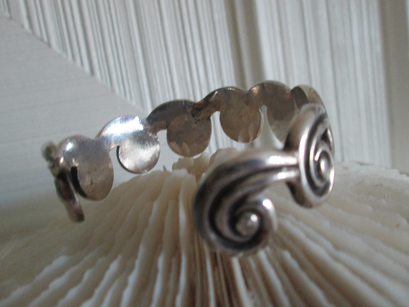 Los Castillo Beautiful Cuff Bracelet Taxco Sterling Mexico vintage