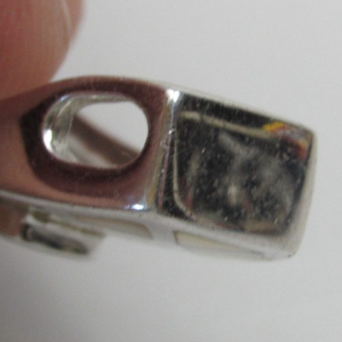 Vtg Sterling Silver Mother of Pearl Inlay Pendant Green Stone Glass? Peridot?