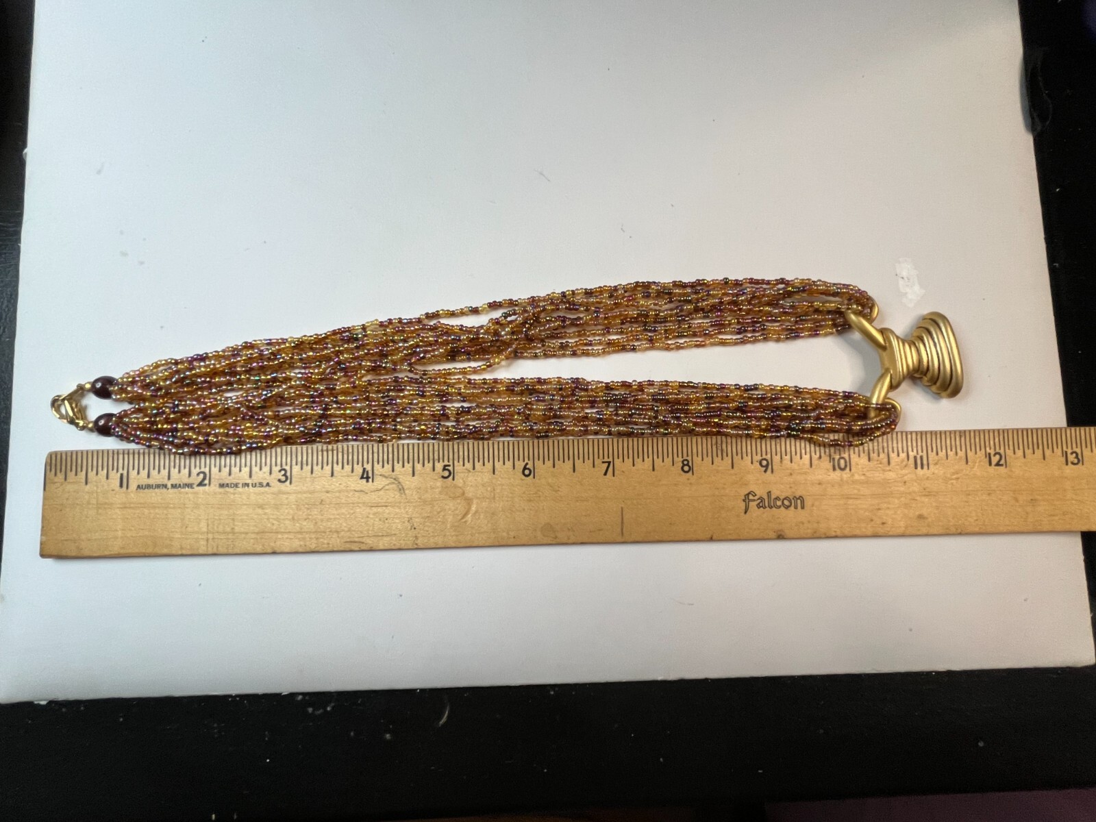 Egyptian Looking Vintage Multi-Sead Bead Necklace Unusual (REDUCED)