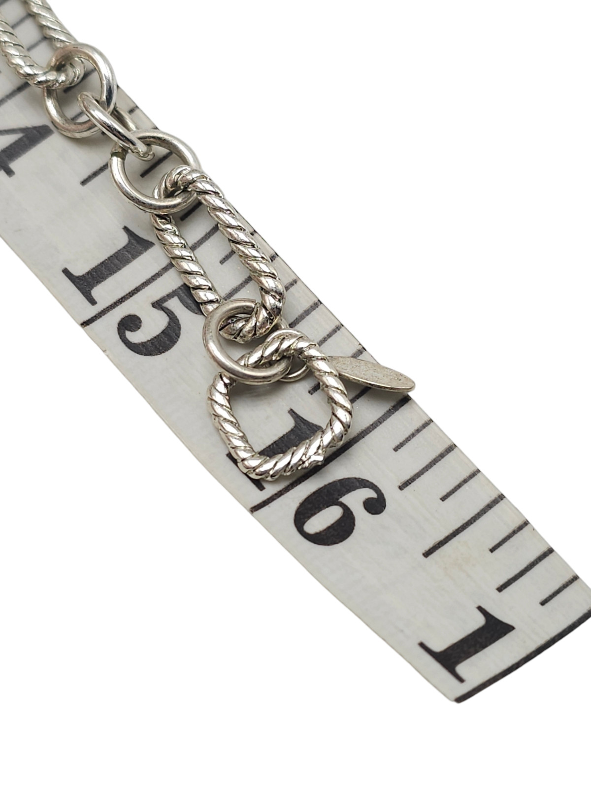 Esmor Link Chunky Chain Necklace Toggle Closure Silver Tone Vintage