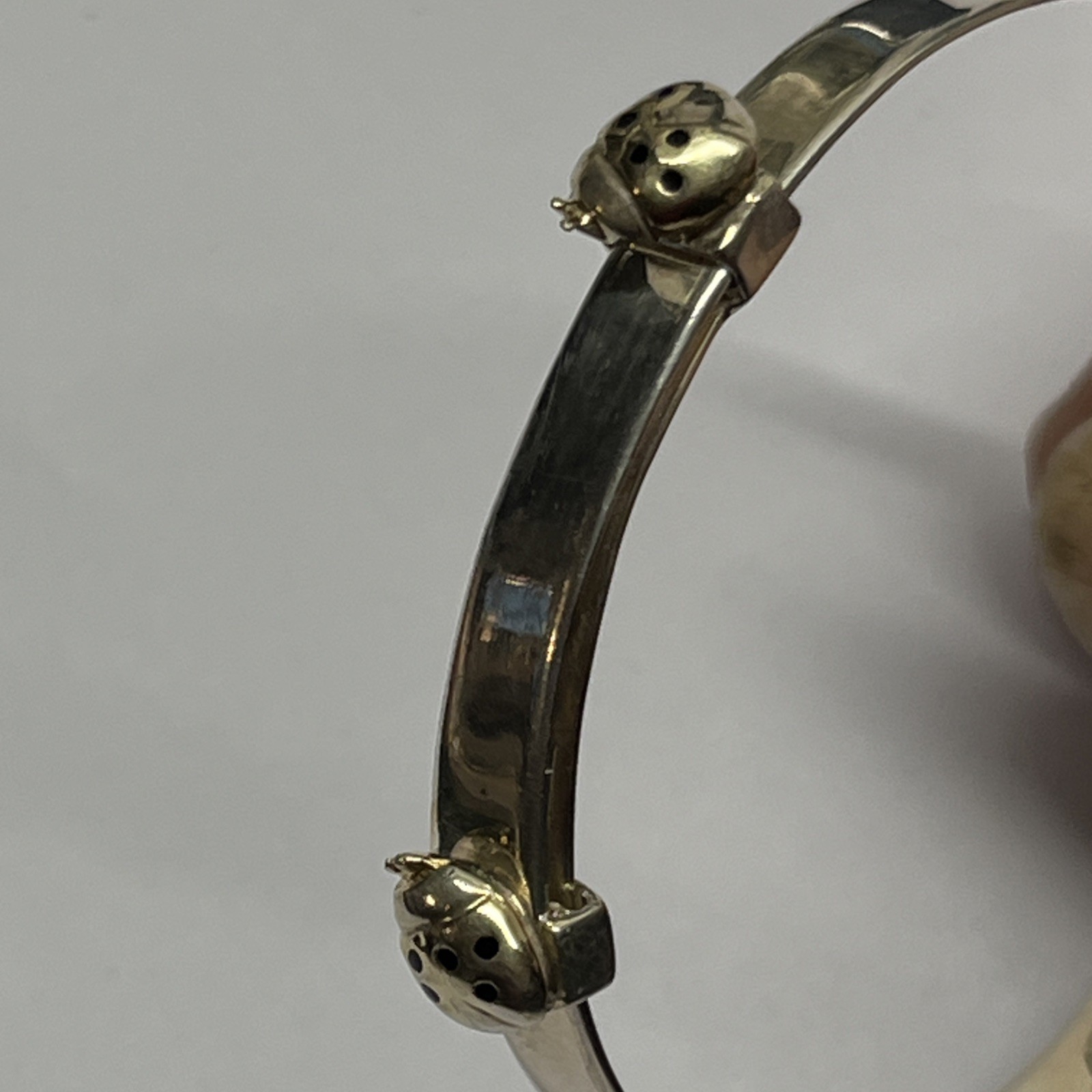 Sterling Silver Ladybug Expanding Baby Bracelet 11.14g Stamped