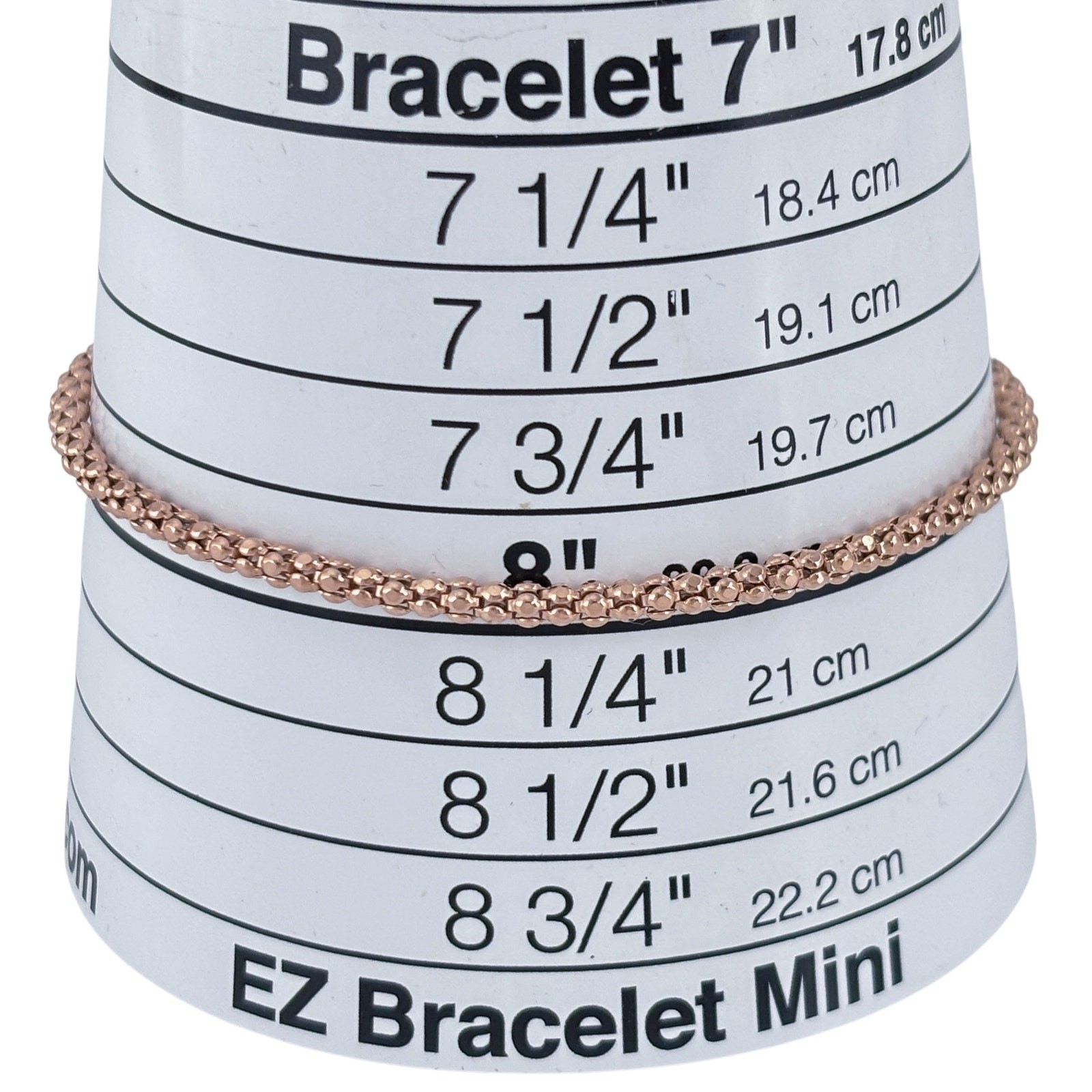 Vintage Rose Gold-Tone Sterling Silver 925 Popcorn Bracelet 7″-8″
