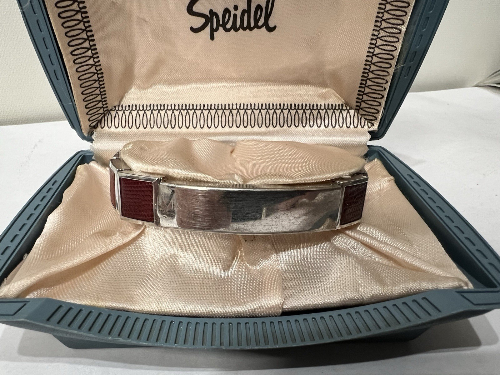Vintage Speidel Stainless Steel Locket ID Expansion Bracelet NOS
