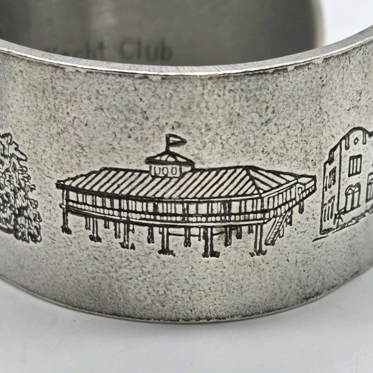Salisbury Pewter Cuff Bracelet MS Gulf Coast Landmarks In Box Martin Miazza’s