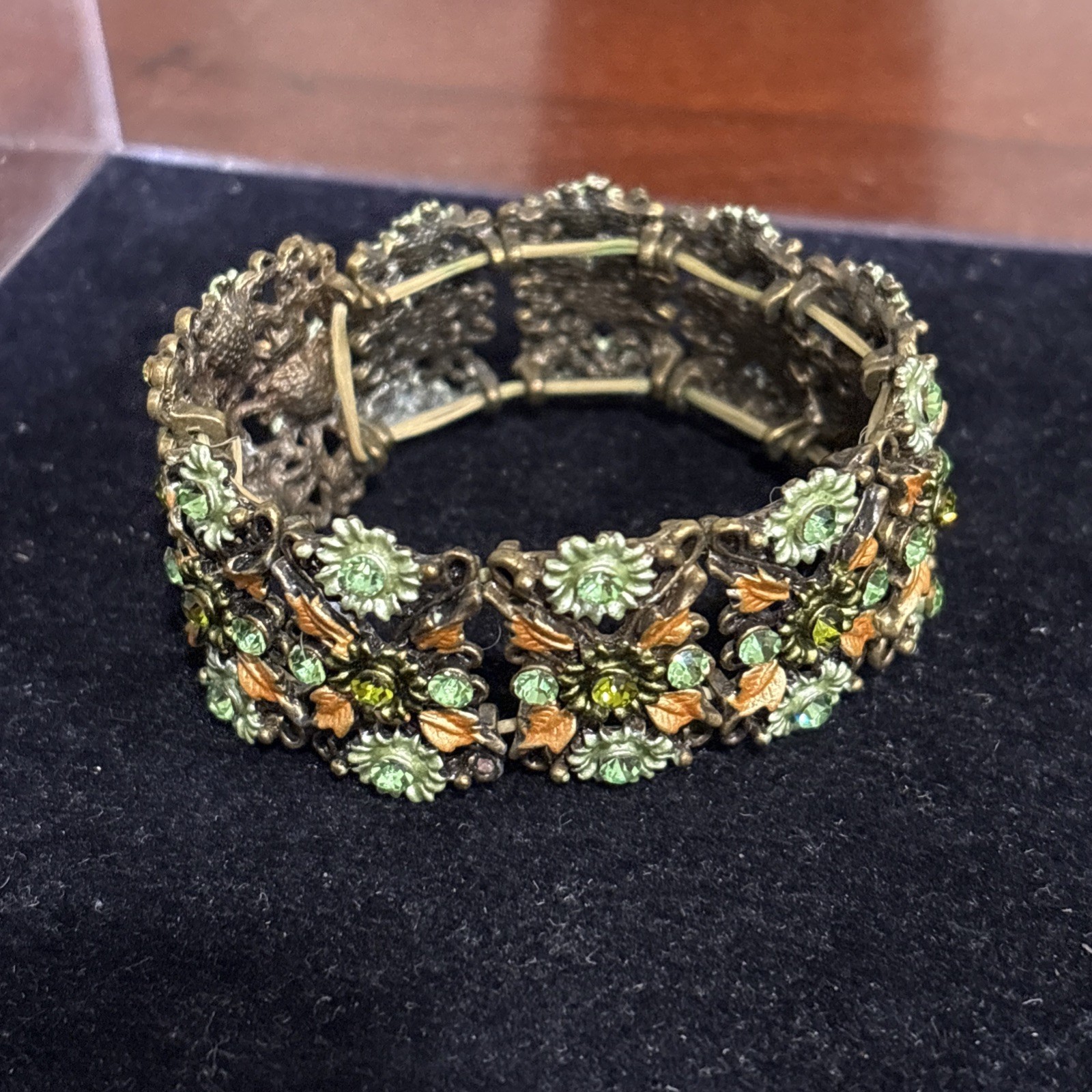 Vintage Victorian Revival Style Multi Link Butterfly Motif Costume Bracelet