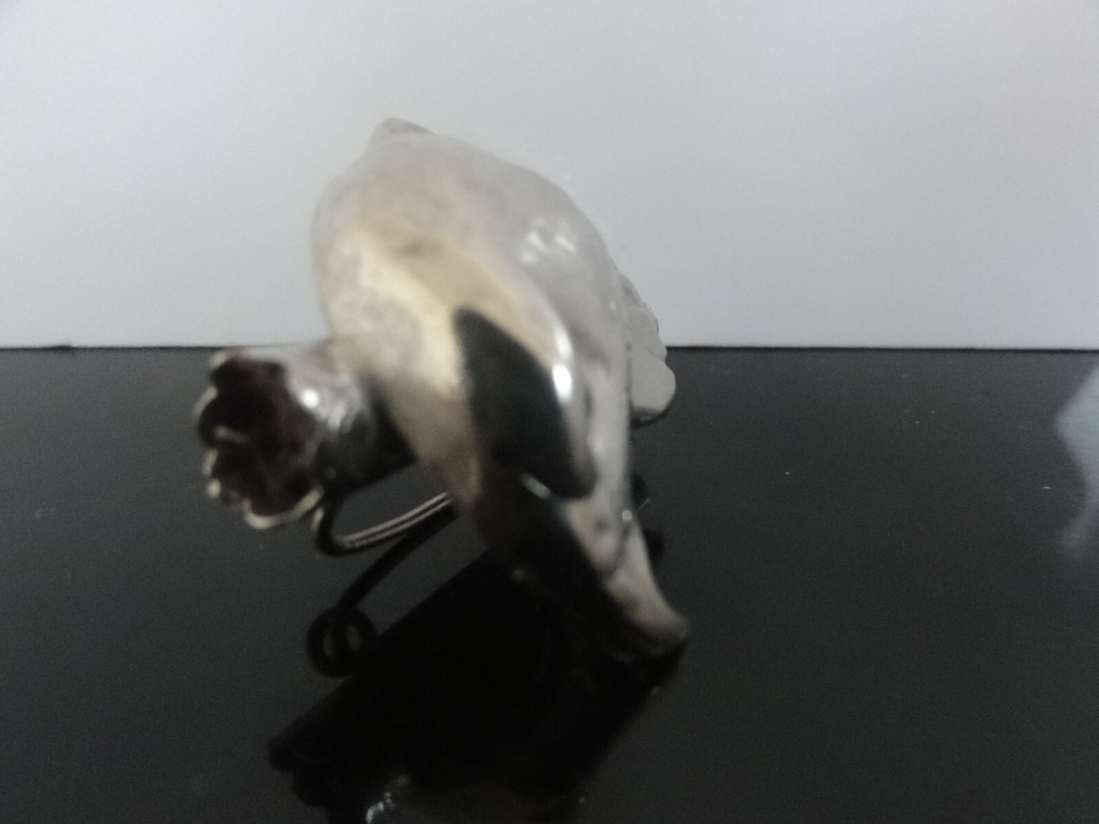 Vtg Rare Silver Eagle Head Man Hat Revere Hunt Pin Brooch with Feather Container