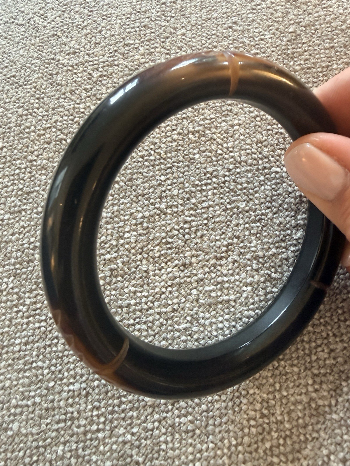 Vintage Carved Overdyed Bakelite Bangle