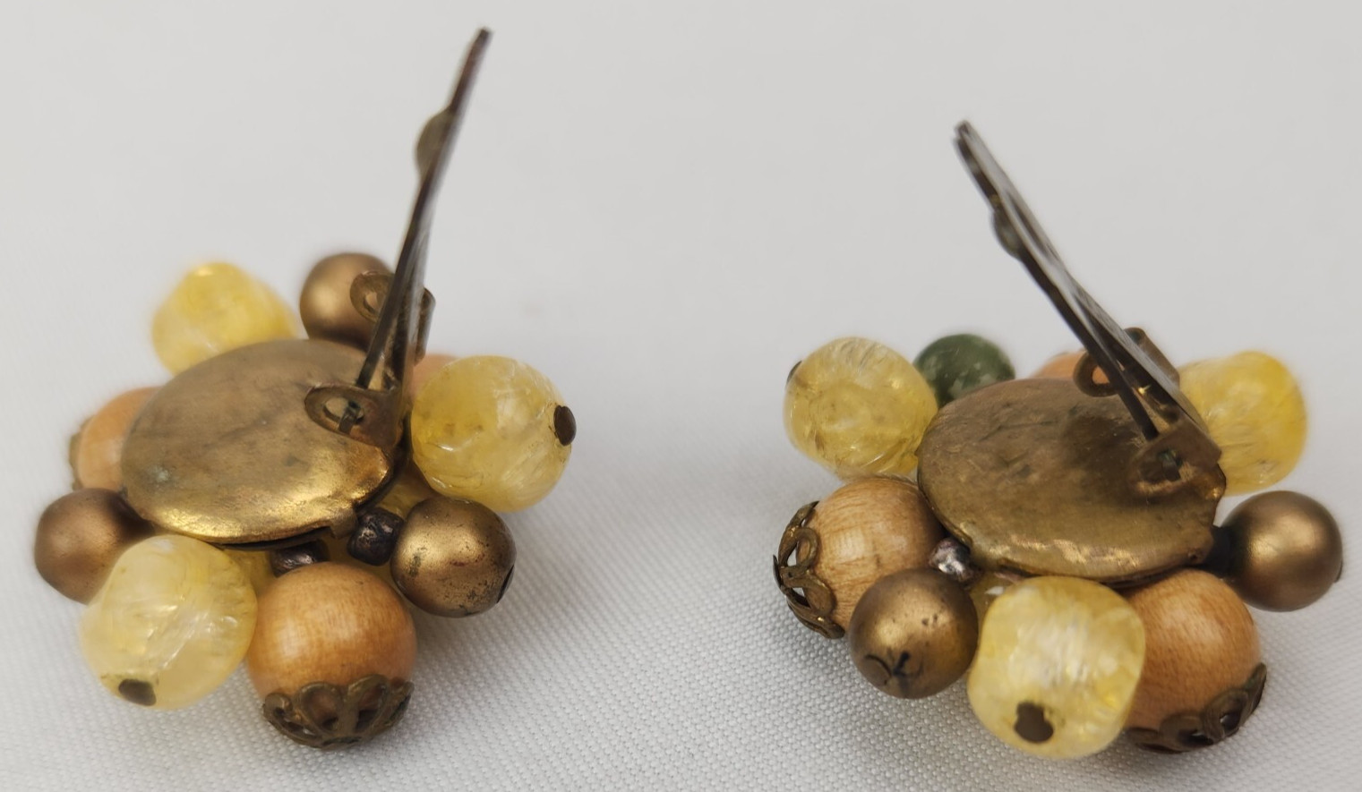 VTG Clip-On Earrings Lot of 4 Beaded Beauty Retro Fashion 1950s-1980s