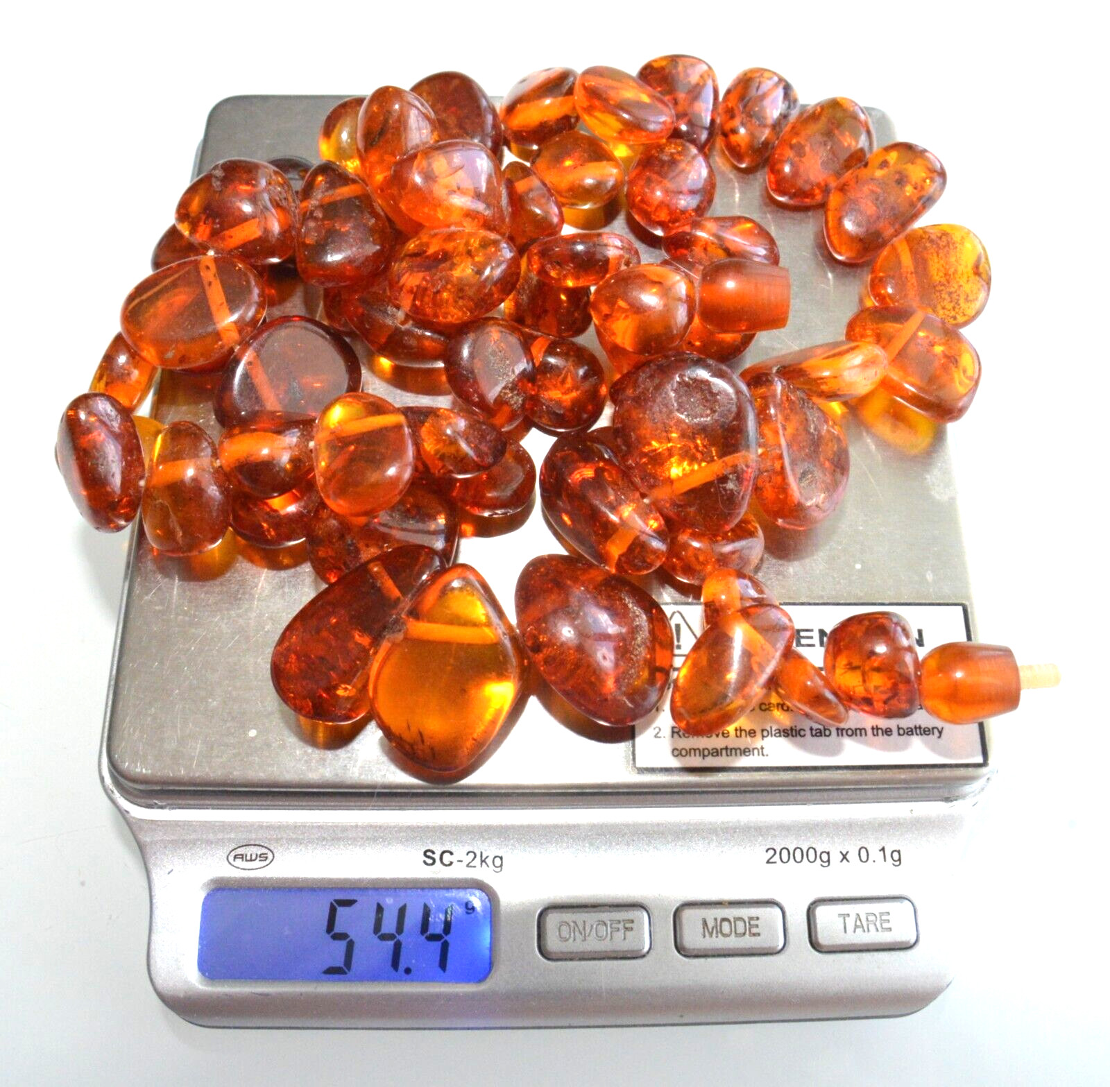 ✅60cm = 54gr RUSSIAN SOVIET BALTIC AMBER BEAD NECKLACE 琥珀 BRACELET STONE PENDANT