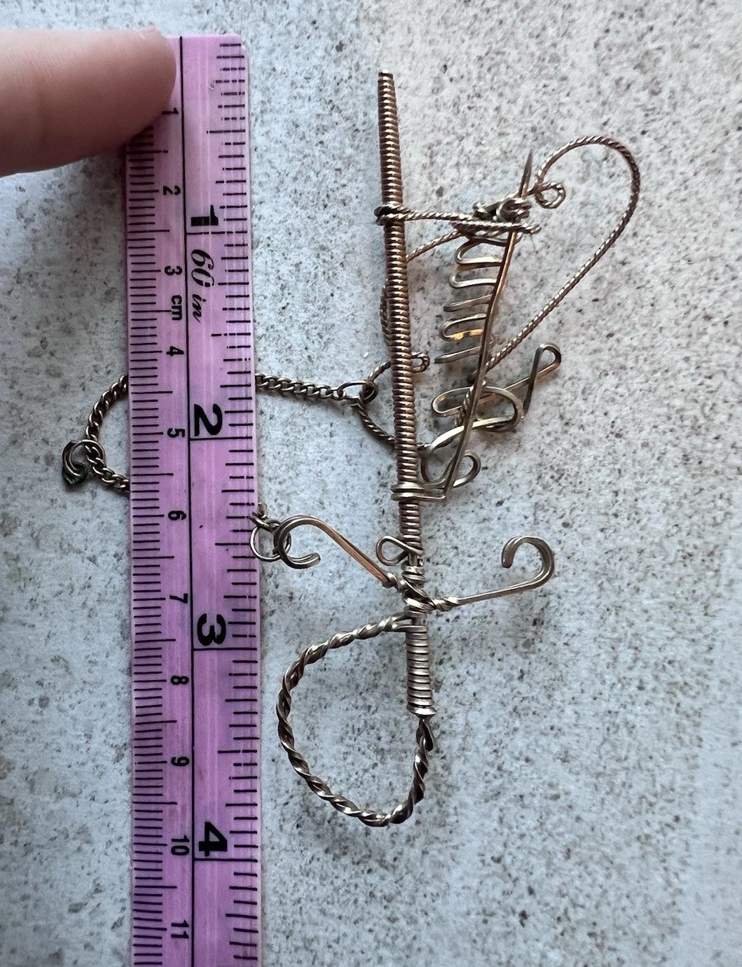 Antique Gold Filled ? Unmarked Removable Sword Sheath Pin Brooch Name? Read H4