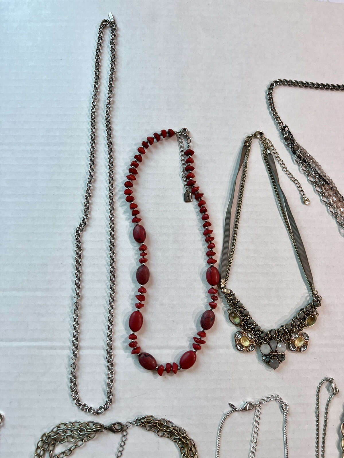 Designer Necklaces Lot Danielle Stevens Avon Chaps Monet Talbots LC 14-28” 9ct