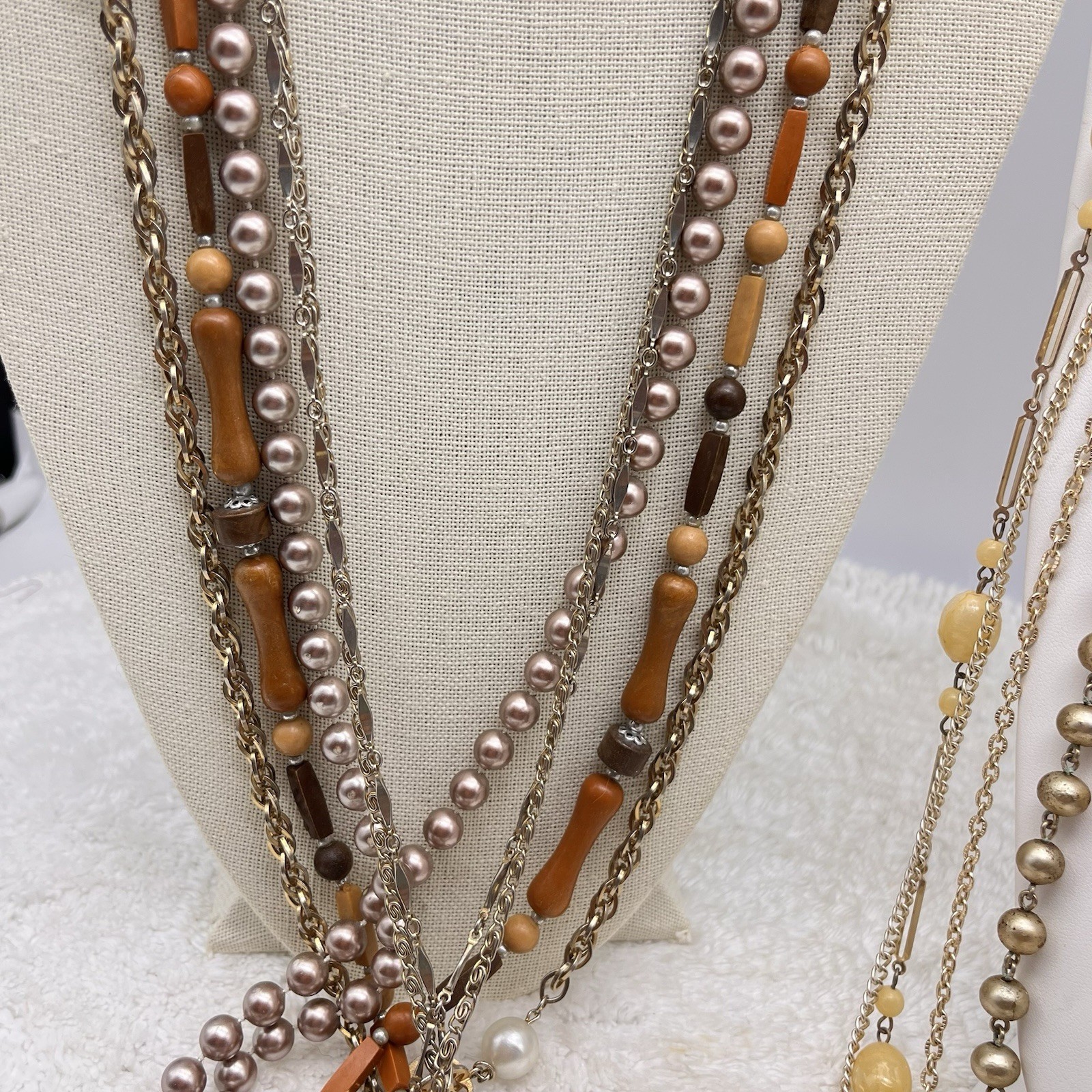 Vintage Necklace Jewelry Lot 8 Pieces Opera Flapper Long Length