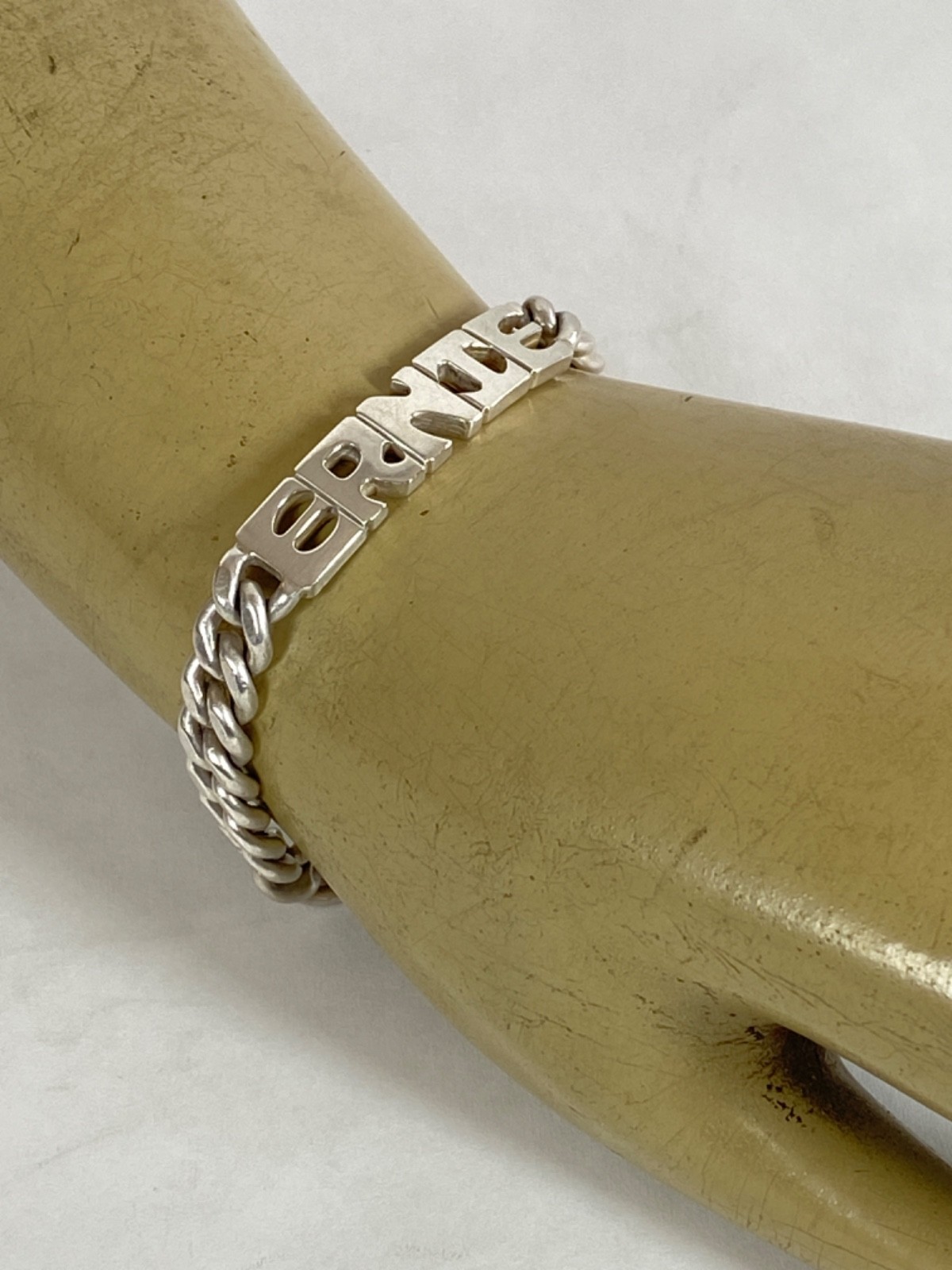 LEONORE DOSKOW Vintage Sterling Silver “Ernie” ID Bracelet – 34.8g / circa 1978