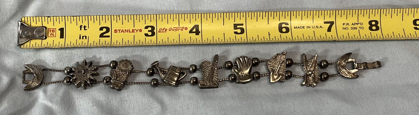 Vintage Gardening – Plants – Flowers – Earth Mother – Charm Bracelet – Metal