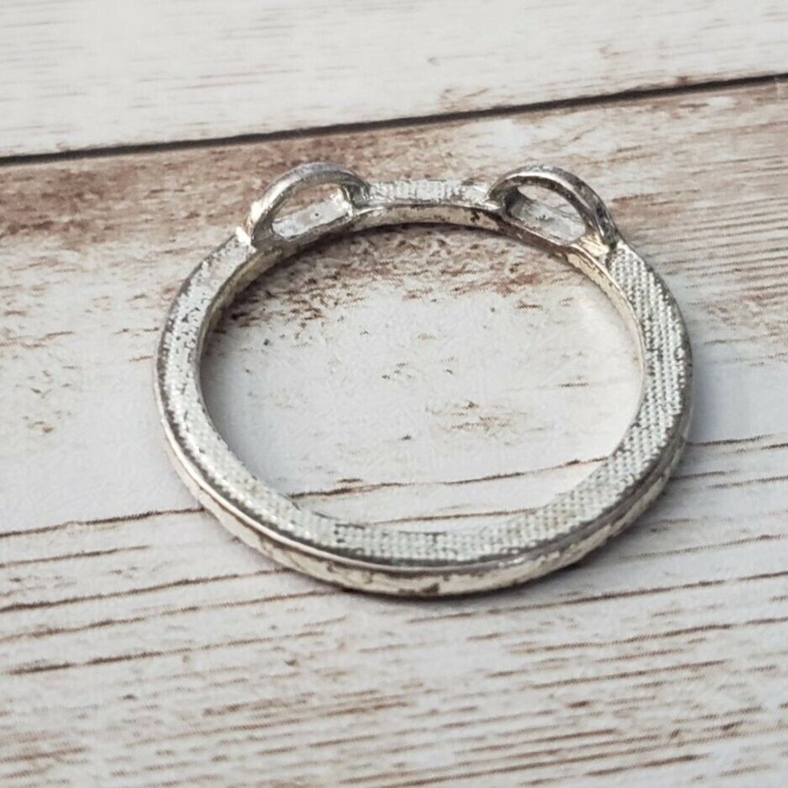 Vintage Pendant – Large Pink Gem Circle – No Chain Included