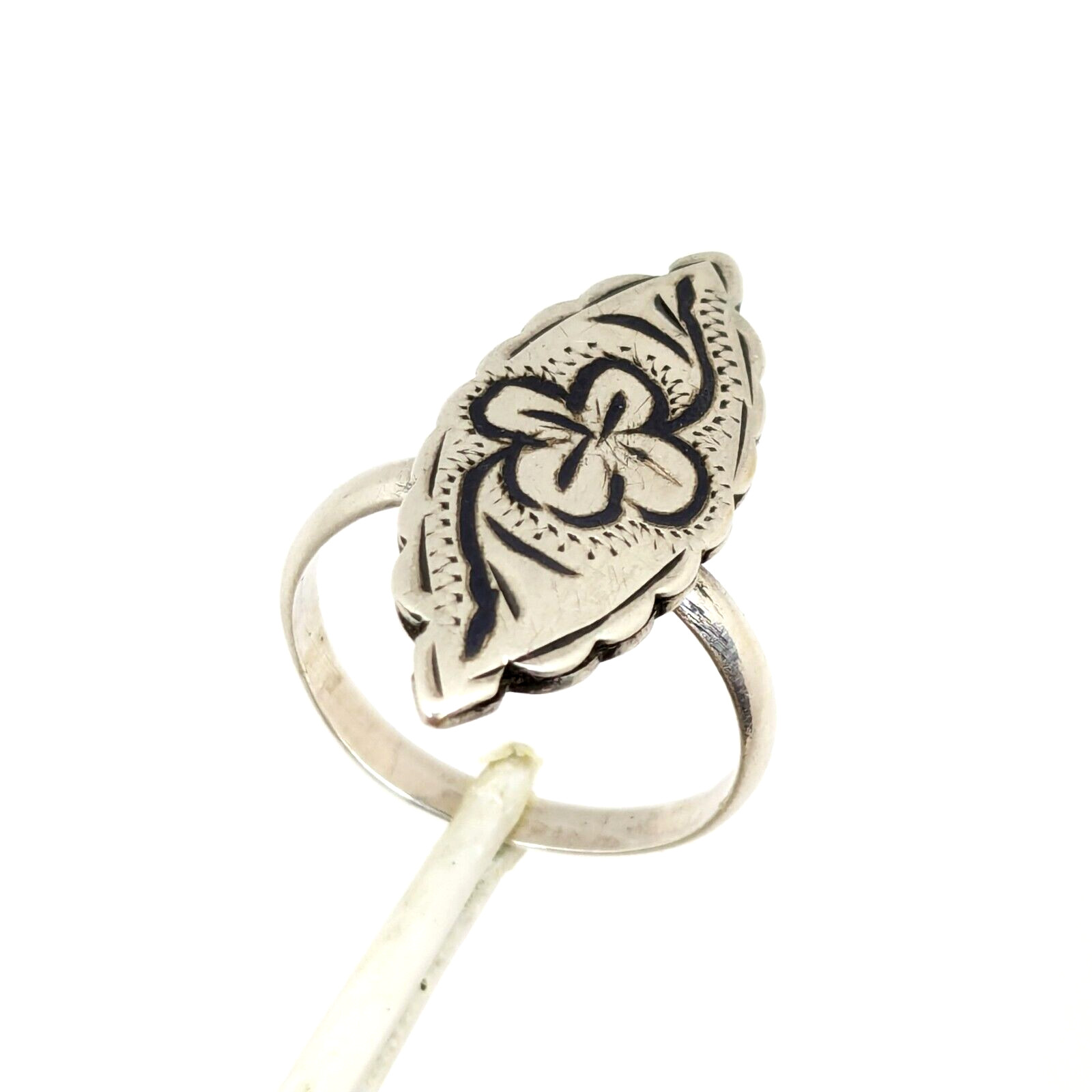 Vintage RING Silver⭐925 stamp Star USSR with Blackening -size: 7US (17.5mm)| #20