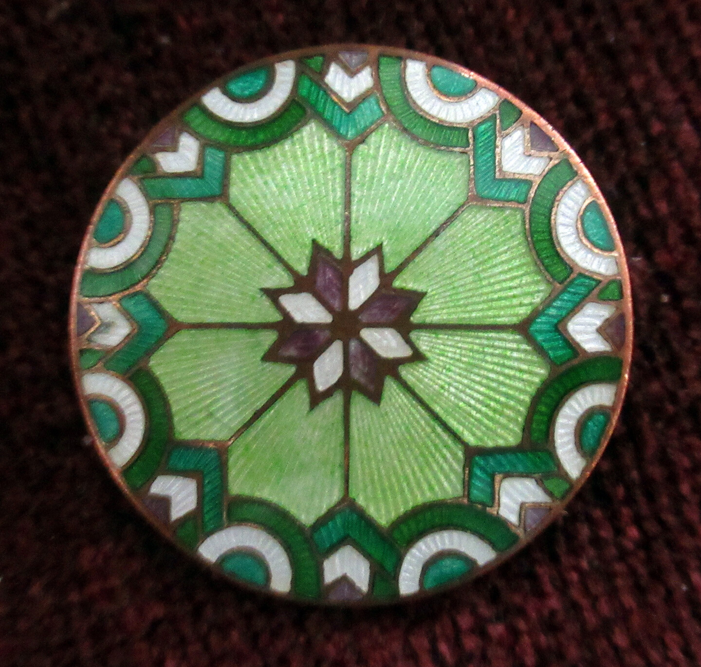 ENAMEL BROOCH, 39MM – 1.54 INCHES, ART DECO