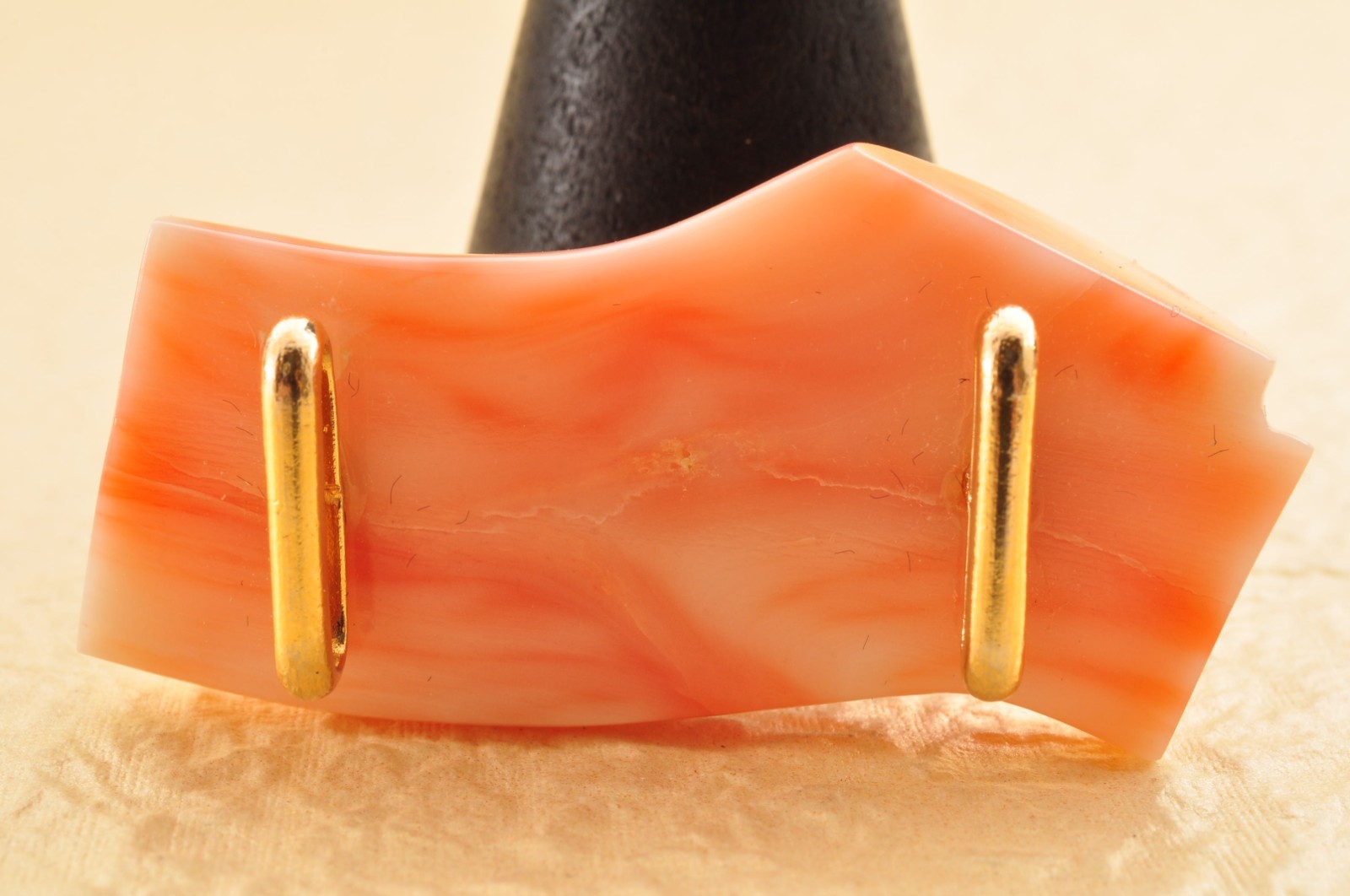 Vintage pink coral OBIDOME “running water” Certificate, (39mm (1.53in) 64.5ct).
