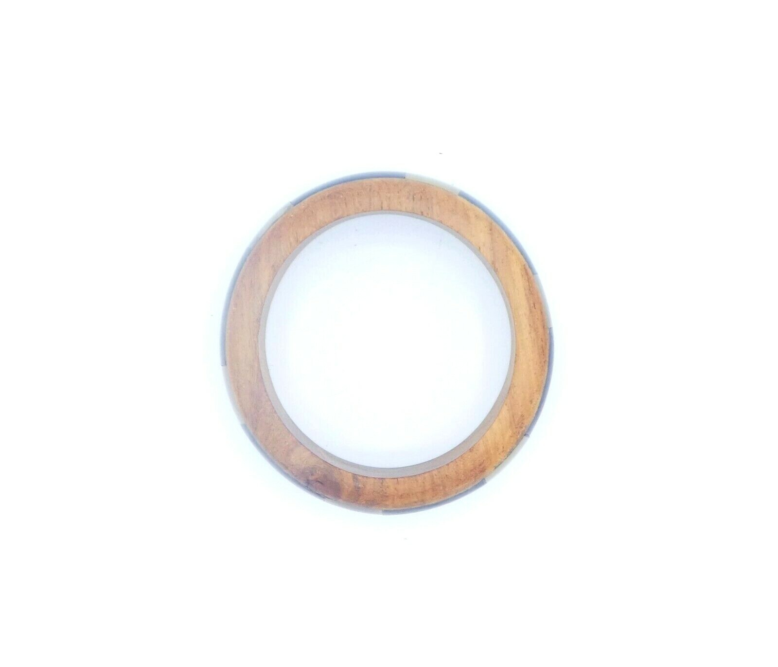 Vintage 1960’s Lucite Plastic and Wood Bangle Bracelet