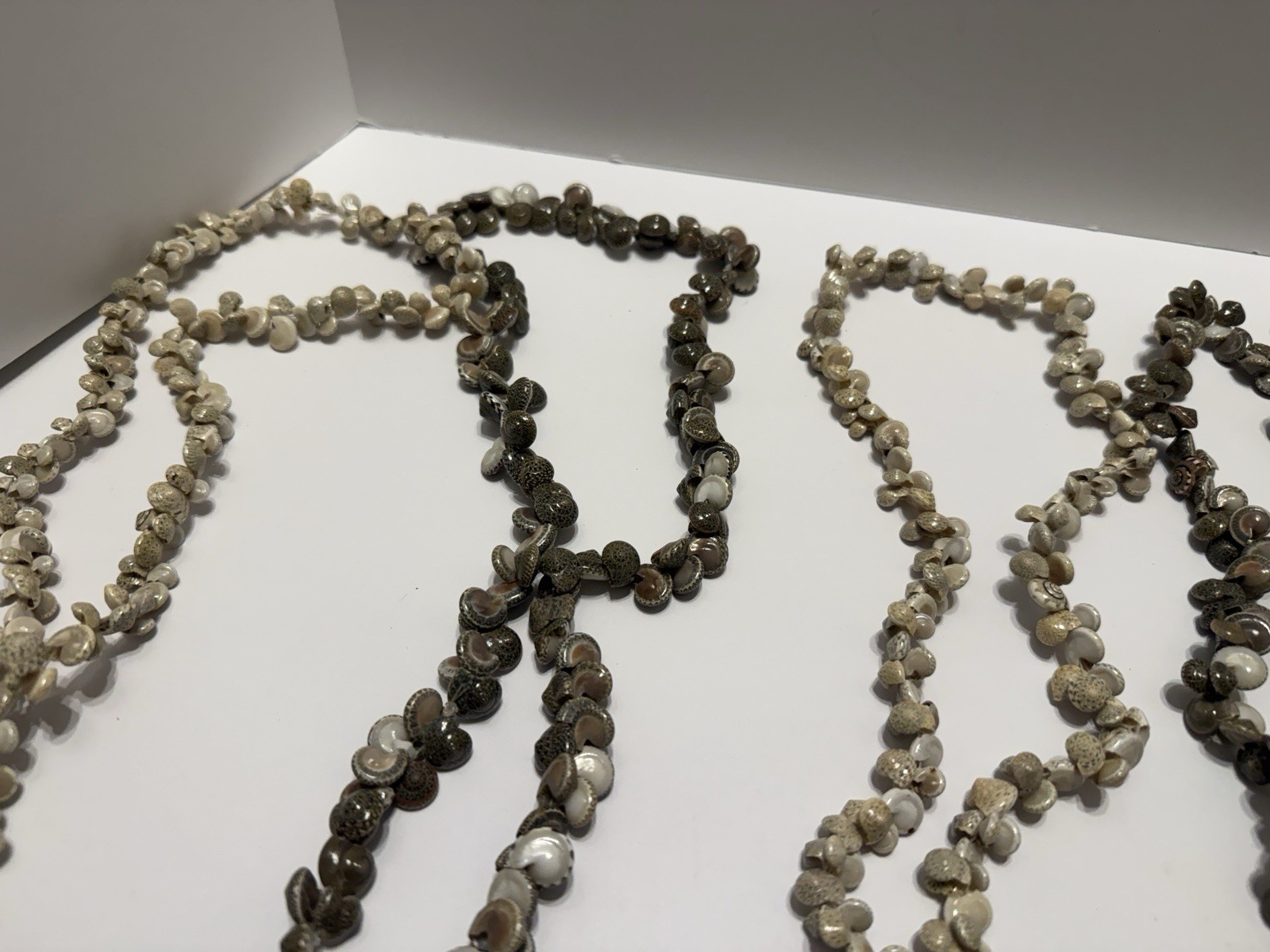 Shell Necklaces Vintage Style Shell Lei Tiny Natural Sea Shells Lot Of 8