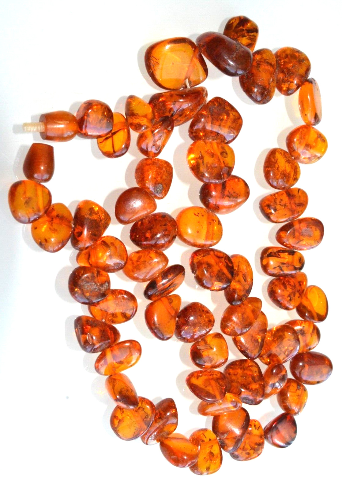 ✅60cm = 54gr RUSSIAN SOVIET BALTIC AMBER BEAD NECKLACE 琥珀 BRACELET STONE PENDANT