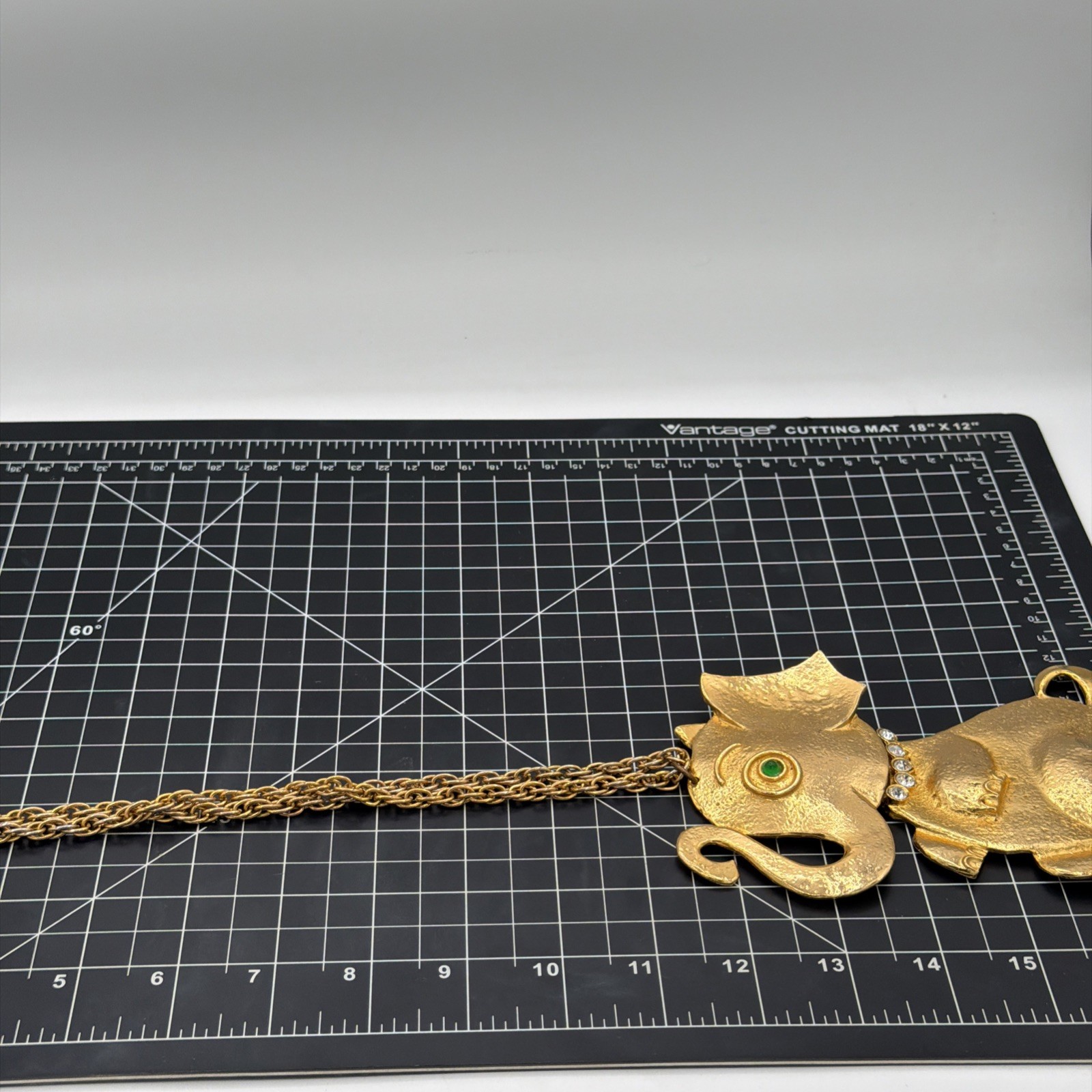 Rare Hattie Carnegie Articulated Elephant Necklace • Textured Gold Statement