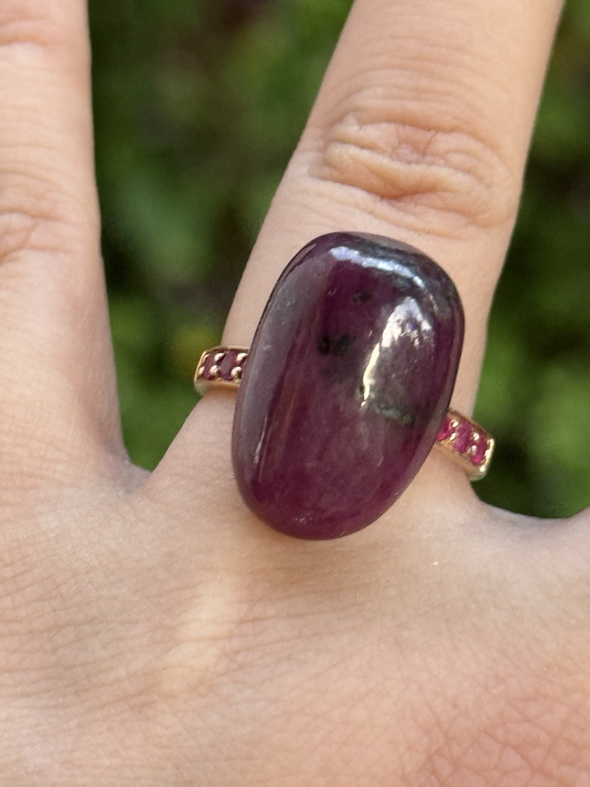 Natural Ruby ring MDI sterling silver 925
